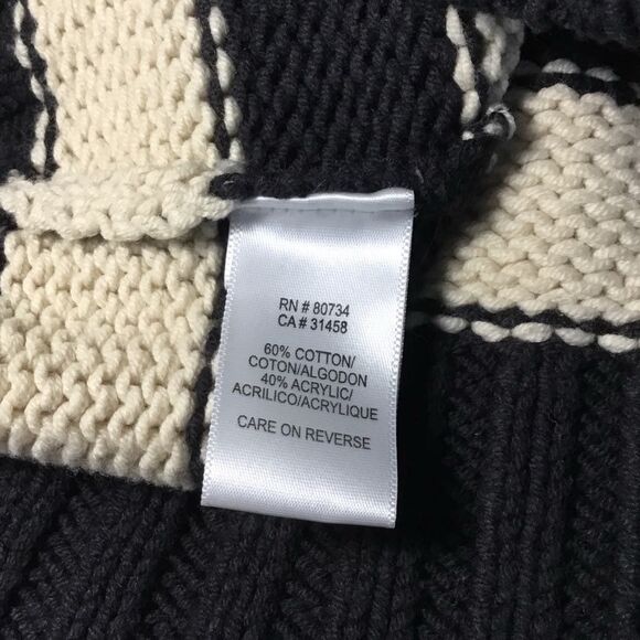 Bcbgirls Minimalist Preppy Striped Casual Autumn Fall Knit Slouchy Hoodie M - Picture 7 of 7